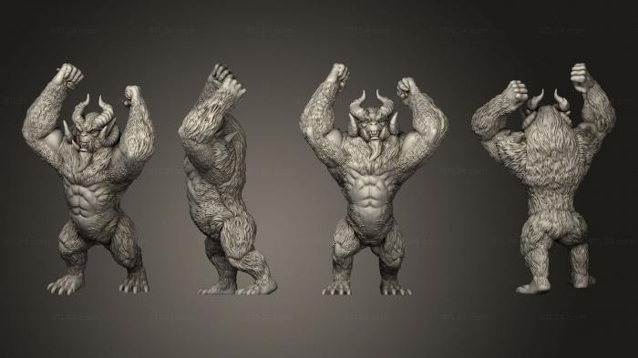 Figurines heroes, monsters and demons (Wilds of Wintertide Yeti B Unbased, STKM_8476) 3D models for cnc