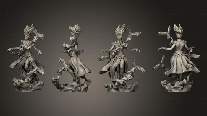 Статуэтки герои, монстры и демоны (Ветер Женской Магии Дженази, STKM_8477) 3D модель для ЧПУ станка
