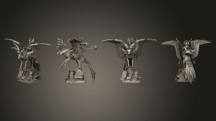Статуэтки герои, монстры и демоны (Рыцари Ветра 01, STKM_8478) 3D модель для ЧПУ станка