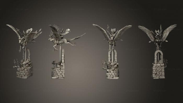 Figurines heroes, monsters and demons (Wind Knights, STKM_8484) 3D models for cnc