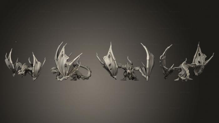 Статуэтки герои, монстры и демоны (Корпус с Крылатым Креплением, STKM_8489) 3D модель для ЧПУ станка