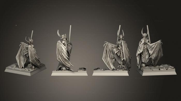 Статуэтки герои, монстры и демоны (Основание крылатого вампира круглая стена 002 v 2, STKM_8493) 3D модель для ЧПУ станка