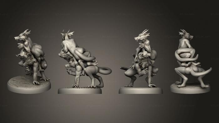 Статуэтки герои, монстры и демоны (Зимние Шпионы Кобольдов 001, STKM_8496) 3D модель для ЧПУ станка