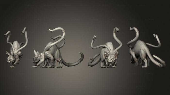Figurines heroes, monsters and demons (Wizard s Guild Cat, STKM_8511) 3D models for cnc