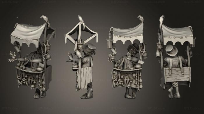 Статуэтки герои, монстры и демоны (Торговец Компонентами для Ротовой полости Гильдии Волшебников, STKM_8514) 3D модель для ЧПУ станка