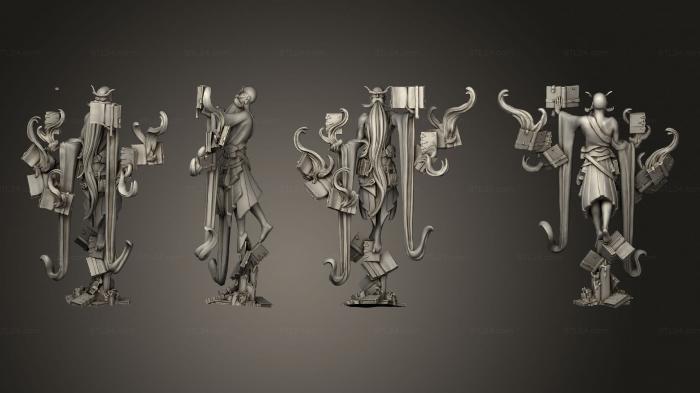 Статуэтки герои, монстры и демоны (Гильдия Волшебников Макариан Достопочтенный Архивариус, STKM_8523) 3D модель для ЧПУ станка