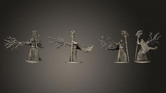 Figurines heroes, monsters and demons (Wizard Single, STKM_8524) 3D models for cnc