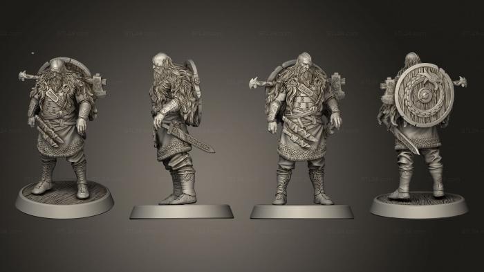 Figurines heroes, monsters and demons (Wizened Warrior Base, STKM_8525) 3D models for cnc