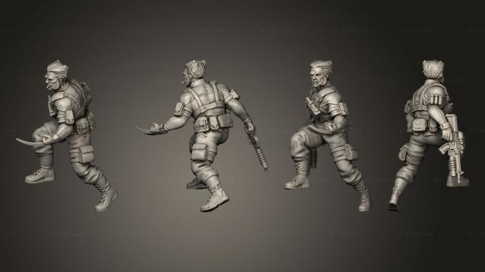 Figurines heroes, monsters and demons (Wolverine Badger Operative badger operative, STKM_8527) 3D models for cnc
