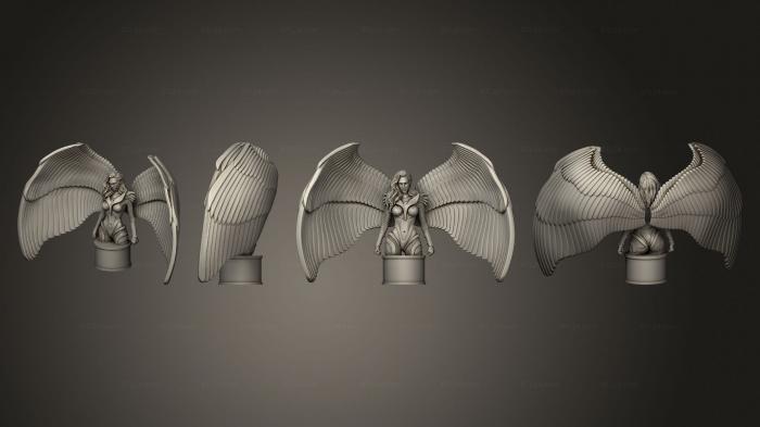 Статуэтки герои, монстры и демоны (Бюст Чудо-Женщины, STKM_8530) 3D модель для ЧПУ станка