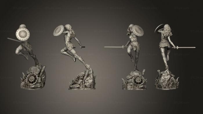 Figurines heroes, monsters and demons (Wonder Woman FDM, STKM_8532) 3D models for cnc