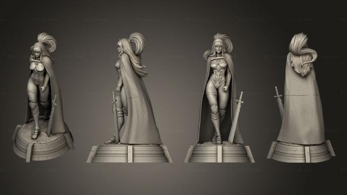 Статуэтки герои, монстры и демоны (Чудо - Женщина Яра Флор 3 Месяца, STKM_8535) 3D модель для ЧПУ станка