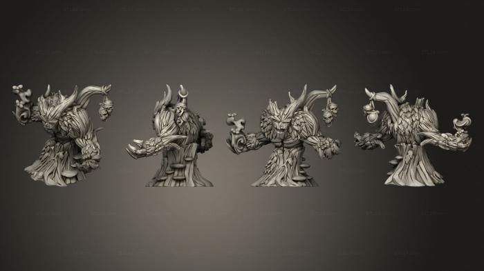 Статуэтки герои, монстры и демоны (Элементаль Дерева 01, STKM_8538) 3D модель для ЧПУ станка