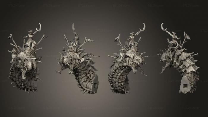 Figurines heroes, monsters and demons (Worm Front w Rider, STKM_8545) 3D models for cnc