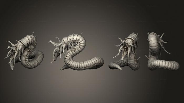 Figurines heroes, monsters and demons (Worm s 2, STKM_8547) 3D models for cnc