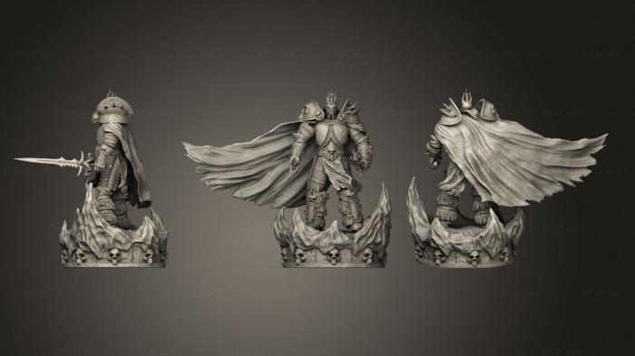 Статуэтки герои, монстры и демоны (Гнев короля - лича, STKM_8550) 3D модель для ЧПУ станка