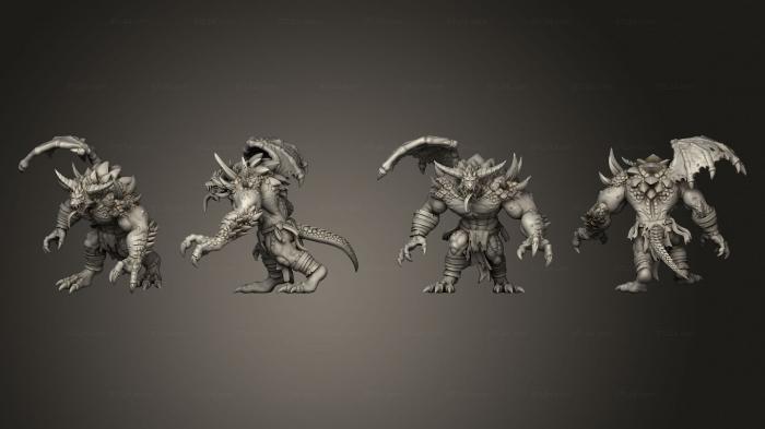 Статуэтки герои, монстры и демоны (Чудовищное Злодеяние 01 модульный мутант, STKM_8571) 3D модель для ЧПУ станка