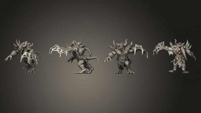 Статуэтки герои, монстры и демоны (Чудовищное Злодеяние 03 модульный мутант, STKM_8575) 3D модель для ЧПУ станка