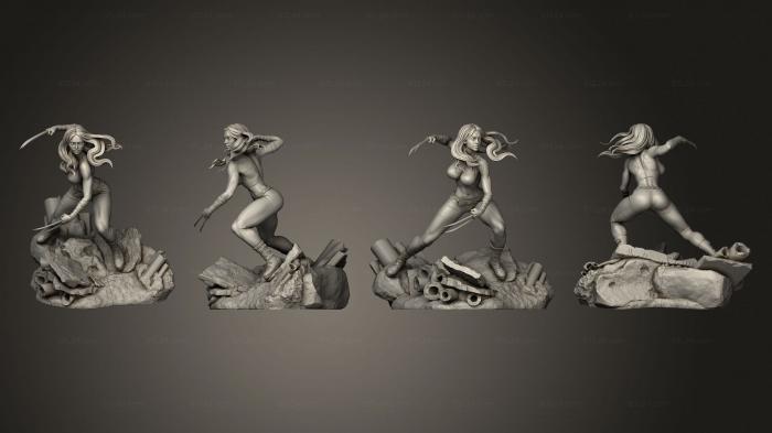 Статуэтки герои, монстры и демоны (X 23, STKM_8579) 3D модель для ЧПУ станка