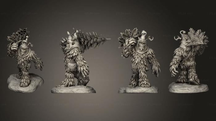 Figurines heroes, monsters and demons (Yeti Inej, STKM_8593) 3D models for cnc