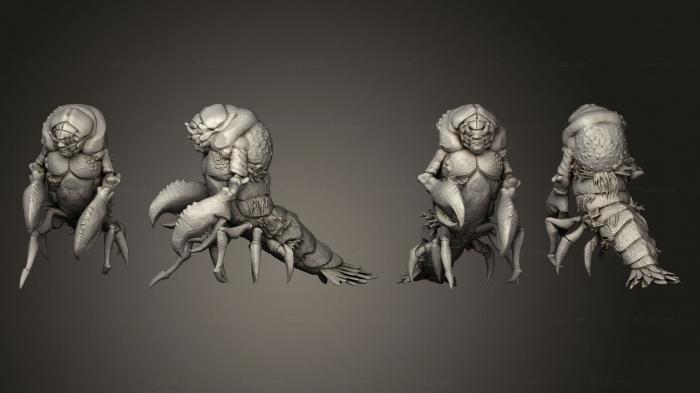 Figurines heroes, monsters and demons (Yurian Lobster Large, STKM_8635) 3D models for cnc