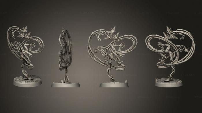 Figurines heroes, monsters and demons (Yxarys the Whip Dancer, STKM_8637) 3D models for cnc