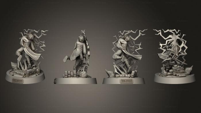 Figurines heroes, monsters and demons (Zenitsu, STKM_8641) 3D models for cnc