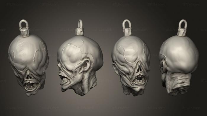 Figurines heroes, monsters and demons (Zombie Bauble, STKM_8651) 3D models for cnc
