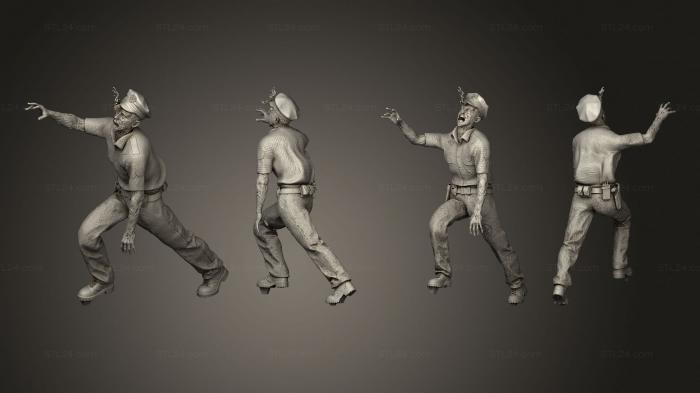 Figurines heroes, monsters and demons (zombie Character, STKM_8656) 3D models for cnc