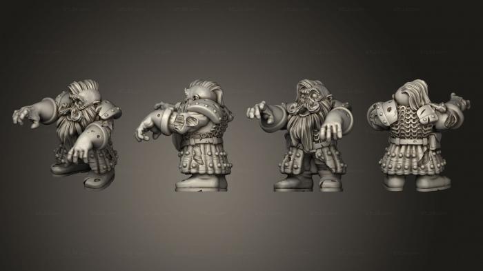 Figurines heroes, monsters and demons (Zombie Dwarves, STKM_8662) 3D models for cnc