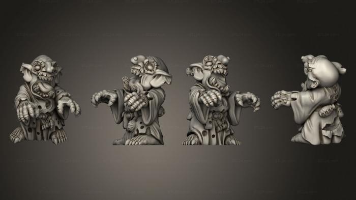Статуэтки герои, монстры и демоны (Зомби-гоблины v 3, STKM_8668) 3D модель для ЧПУ станка