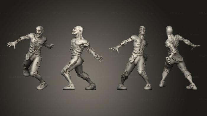 Figurines heroes, monsters and demons (Zombie Male 1, STKM_8673) 3D models for cnc