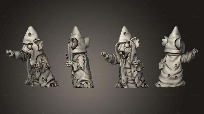 Figurines heroes, monsters and demons (zombie mousle, STKM_8674) 3D models for cnc