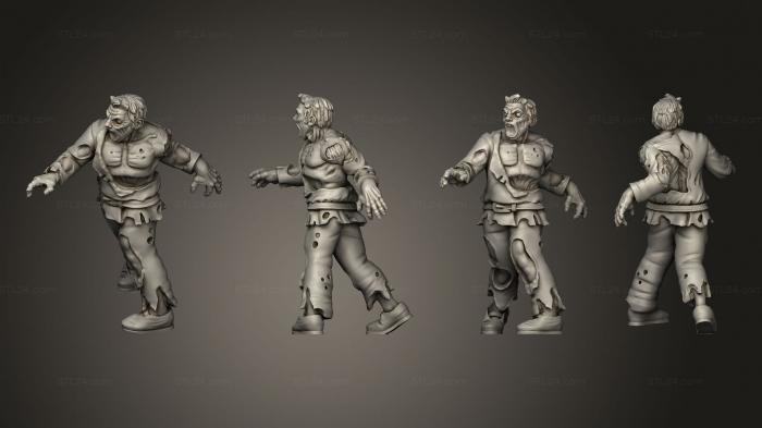 Figurines heroes, monsters and demons (Zombie NPC 2, STKM_8676) 3D models for cnc