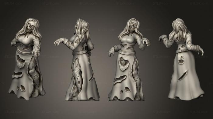 Figurines heroes, monsters and demons (Zombie NPC, STKM_8677) 3D models for cnc