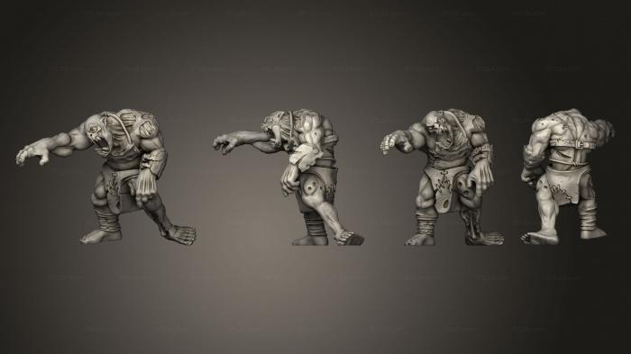 Figurines heroes, monsters and demons (Zombie Orcs, STKM_8684) 3D models for cnc