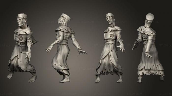 Figurines heroes, monsters and demons (Zombie Priest, STKM_8688) 3D models for cnc
