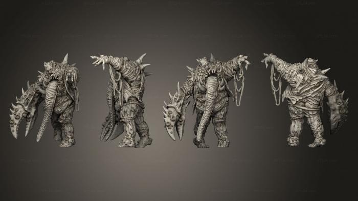 Figurines heroes, monsters and demons (Zombie Sea Giant 02, STKM_8692) 3D models for cnc