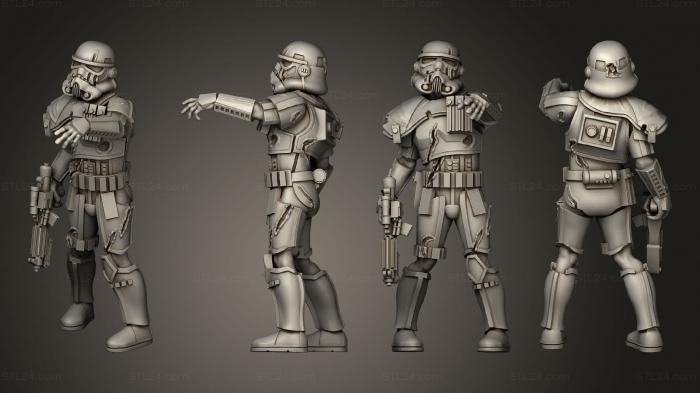 Figurines heroes, monsters and demons (Zombie Trooper Leader, STKM_8699) 3D models for cnc