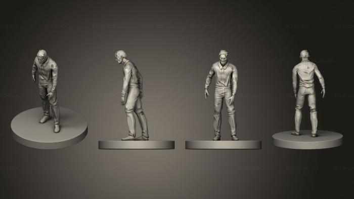 Статуэтки герои, монстры и демоны (Зомби 01, STKM_8704) 3D модель для ЧПУ станка