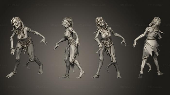 Figurines heroes, monsters and demons (Zombie 03, STKM_8706) 3D models for cnc