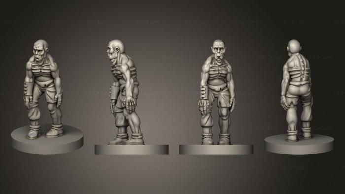 Figurines heroes, monsters and demons (Zombie 16, STKM_8719) 3D models for cnc