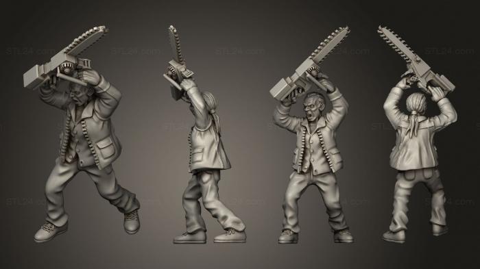 Figurines heroes, monsters and demons (Zombie 25, STKM_8728) 3D models for cnc