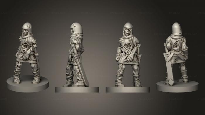Figurines heroes, monsters and demons (Zombie 33, STKM_8735) 3D models for cnc
