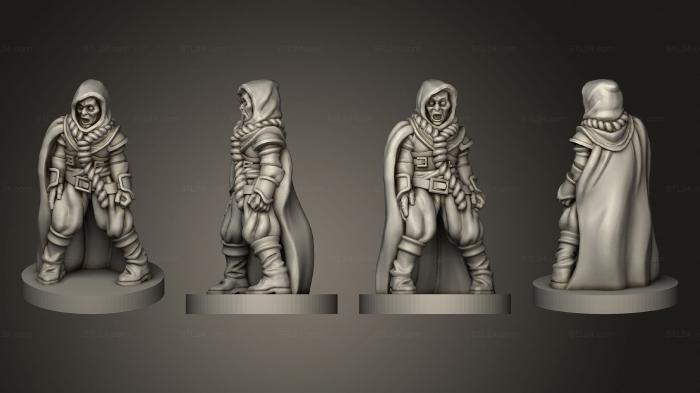 Figurines heroes, monsters and demons (Zombie 37, STKM_8739) 3D models for cnc