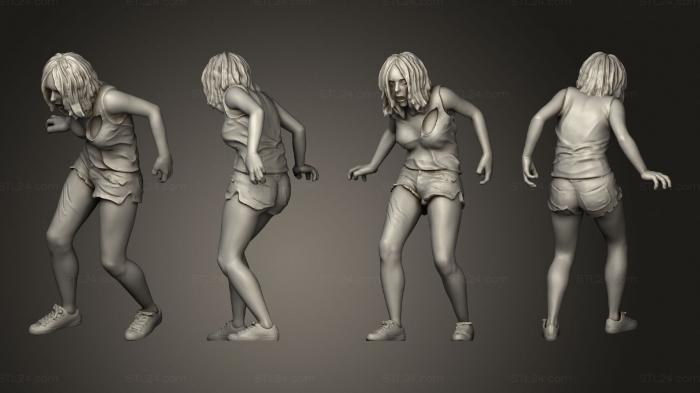 Figurines heroes, monsters and demons (Zombies z 4, STKM_8747) 3D models for cnc