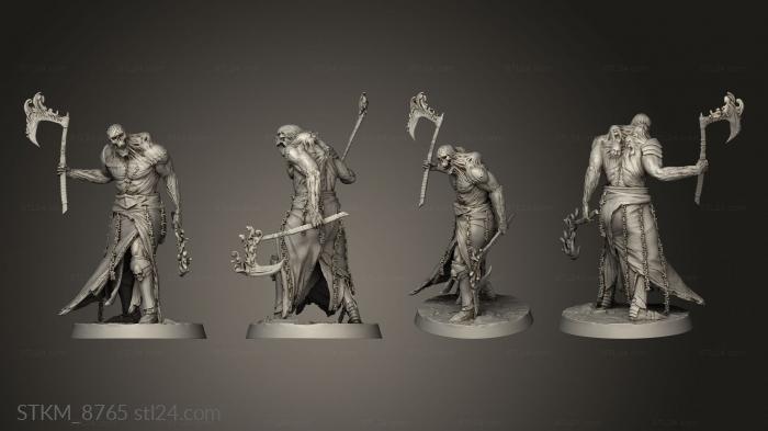 Figurines heroes, monsters and demons (Lich Berserker M Yes Flame, STKM_8765) 3D models for cnc