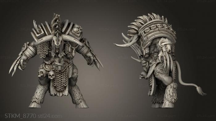 Figurines heroes, monsters and demons (Minotaur champion, STKM_8770) 3D models for cnc