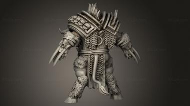 Figurines heroes, monsters and demons (Minotaur champion, STKM_8770) 3D models for cnc