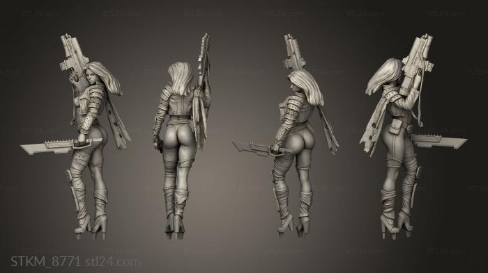 Figurines heroes, monsters and demons (Claudia SFW, STKM_8771) 3D models for cnc